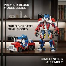 845pcs Transformable Robot Vehicle Building Blocks, 2-In-1 Truck Action Figure Model, STEM Assembly Toy Model Collectible. Creative DIY Assembly Robot Blocks, Movable Model Kit, Transformable Heavy-Duty Truck Vehicle. - Multicolor - View 6