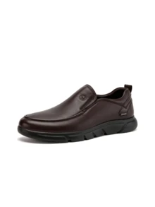 CAMEL CROWN Men's Business Casual Leather Shoes, Soft Sole, Anti-Slip, Comfortable, Breathable, Suitable For Formal Occasions - Brown - View 1