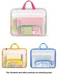 Multi-Layer Mesh A4 File Organizer Bag With Handle, Cute Colorblock Student Subject Folder Tote, 180° Wide Opening Zipper Folder, Shockproof Hard Support Assignment Bag, Suitable For School And Office Supplies - Multiple Options Available - View 35