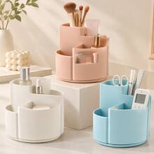 Multi-Compartment Multi-Function Multi-Purpose 360° Rotating Storage Box, Divided Design, Space-Saving, Suitable For Stationery, Children's Art Supplies, Cosmetics, Beauty Tools, Art Supplies, Applicable To Desk, Vanity, Children's Art Area, Keeps Items Organized And Tidy - Multicolor - View 2