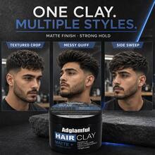 Adglamful 120g Matte Hair Clay For Men, Rich In Honey And Glycerin, Non-Damaging Hair Styling, Natural Texture, Men's Hair Styling Clay - Mud - View 6