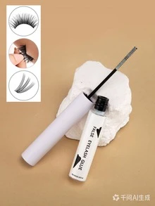 1 buah lem bulu mata bening 6ml, tahan air & tahan keringat, cepat kering, daya rekat kuat dan tahan lama, alami & tidak terlihat, tidak menyebabkan iritasi, untuk ekstensi bulu mata strip & cluster DIY, ramah untuk pemula. - Putih - View 4