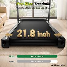 CURSOR FITNESS 17% Incline Treadmill With Home, Portable Treadmills For Home With Handle,Treadmills For Home And Office, 300 Lbs Weight Capacity. - 查看 3