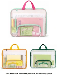 Multi-Layer Mesh A4 File Organizer Bag With Handle, Cute Colorblock Student Subject Folder Tote, 180° Wide Opening Zipper Folder, Shockproof Hard Support Assignment Bag, Suitable For School And Office Supplies - Multiple Options Available - View 34