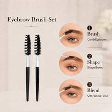 MONKIDS Professional 4-Piece Eyebrow Grooming Set, Includes Eyebrow Scissors With Comb, 2 Styles Of Eyebrow Razors And Eyebrow Brush. Design, Easy To Trim Stray Hairs And Shape Eyebrows - Multicolor - View 6