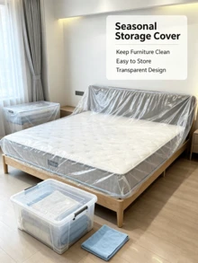 Disposable Dust-Proof Bed Cover, Extra Large Thick Transparent Sofa Dust Cover For Home Furniture, Daily Use - Multicolor - View 7