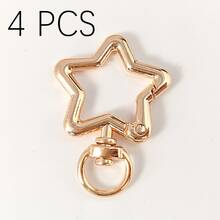2/3/4pcs Rotating Star Keychain Zinc Alloy Bag Hardware Spring Buckle Metal Ring Open Spring Loop, Perfect For DIY, Jewelry Metal Keychain Metal Shape Spring Buckle, Outdoor Metal Keychain Key Chain Bag Clip Hook Dog Chain Buckle Suitable For Phone Bag Keychain Hook Bag Clip, Handmade DIY Accessories, Halloween, Christmas - Multicolor - View 11