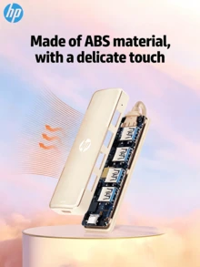 HP 四合一 USB 集线器，带 Type-C 充电适配器，兼容苹果笔记本电脑，支持 4K 投影和 PD 快充，提供黑色、白色、米色和银色四种颜色可选。 - 一拖四拓展塢 - 查看 4