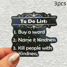 To-Do List, Kill People With Kindness, Contrast Cool And Funny Vinyl Sticker - Durable Smooth Surface, Self-Adhesive Bumper Sticker, Suitable For Cars, Windows, Laptops, Trucks, Water Bottles - Multi-Purpose Durable Design, Car Sticker - Vinyl - View 13