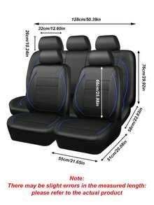 Universal Car Seat Covers: Front Row Or 5-Piece Set. Smooth PU Material, Non-Slip Back, Easy To Clean, Easy To Install. Suitable For Sedans, SUVs And Trucks. Premium Interior Protection And Car Accessories. Multiple Colors Available - A - View 3