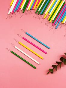 5pcs Long Handle Threading Tools, With Pink, Blue, Green, White, Yellow Bright Colors, Vibrant And Attractive, Compact Size Easy To Store, Convenient To Carry, Suitable For Home Sewing, Embroidery, Cross Stitch And Other Handicraft Projects - Extended Plastic Thread Threader - View 8