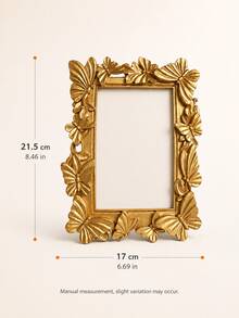 Vintage Butterfly Photo Frame, Ornate 3D Floral Picture Frame, Elegant Tabletop Photo Holder For Bedroom Vanity, Living Room, Wedding, Anniversary & Housewarming Deco - New Model - View 11