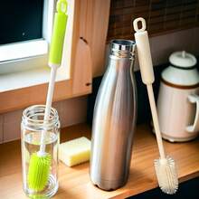 Long Handle Silicone Bottle Brush, Portable Cup Cleaning Brush, Hook Design Reusable Cleaning Brush, Suitable For Water Bottles, Glass Mugs - Silicone Cup Brush - View 8