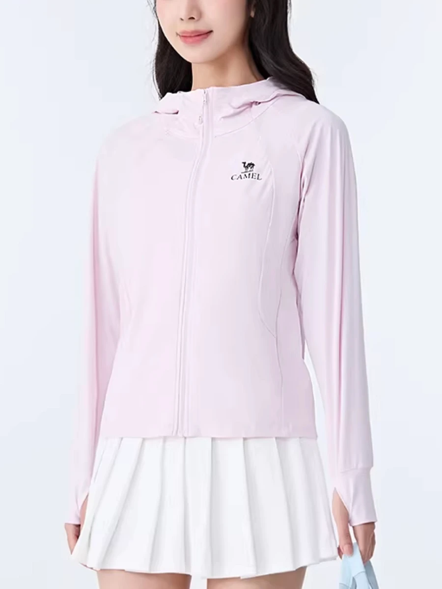 CAMEL CROWN Women's Knitted Sun Protection Clothing: Comfortable, Stylish, Breathable, And Suitable For Spring And Summer. - Morning Powder - View 1