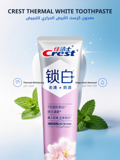 CREST Pasta Gigi Pemutih Gleam White dengan Sensasi Panas 120g