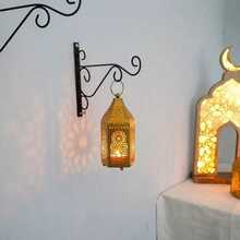 High-End Moroccan Style Metal Lantern Set, Hollow Projection Iron Candle Holder, Suitable For Halloween, Valentine's Day, Thanksgiving And Christmas Holiday Tabletop Decor, Home Kitchen Decoration - Child-Friendly, Easy Installation - A - View 15
