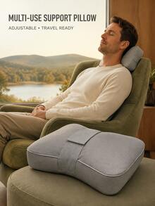 Side Sleeping Knee Pillow With Elastic Strap, Soft Leg Elevation Pillow, Spinal Alignment Sleep Support, Hotel & Home Neck And Foot Support Cushion, Lumbar Back Pillow - Multicolor - View 7