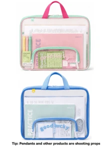 Multi-Layer Mesh A4 File Organizer Bag With Handle, Cute Colorblock Student Subject Folder Tote, 180° Wide Opening Zipper Folder, Shockproof Hard Support Assignment Bag, Suitable For School And Office Supplies - Multiple Options Available - View 28