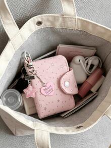 Lightweight Star-Shaped Zipper Coin Purse With Charm, Card Holder, Multi-Layer Storage Bag, Student ID Card Holder, Mini Key Pouch, Daily Storage Bag - Multicolor - View 4