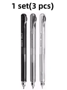 1 Set (3pcs) Low Center Of Gravity Gear Neutral Pens, Minimalist And Smooth Design, Multiple Colors, Quick-Drying Exam Pens, Signature Pens, Soft And Smooth Touch, Designed For Daily Office And Study, High Quality, Suitable As Gifts, Back To School - Gel Pen - View 12