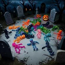 Figur Kerangka Mini Cetak 3D dengan Sendi yang Dapat Digerakkan Sepenuhnya, Ornamen Lelucon Kreatif, Dekorasi Meja Halloween - MultiWarna - View 7