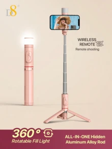D8 Magnetic Phone Selfie Stick Tripod, 360° Rotatable, Compatible With Fill Light, 1300MM Long, Smartphone Tripod Stand, Integrated Wireless Remote, Portable Lightweight Extendable, Suitable For IPhone/Android, Essential Accessory For Autumn/Winter Camping And Vacation, Autumn/Winter Home Party Gift - one-size - View 18