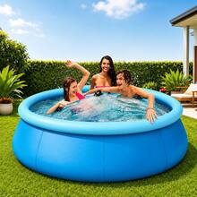 **Alberca Inflable Familiar de PVC Multicapa, Resistente y Estable, Piscina Portátil para Niños y Adultos, Ideal para Jardín, Patio y Verano** - C - Ver 6