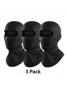 1pc Or 2pcs Or 3pcs Universal Solid Color Single Hole Balaclava Headwear, Suitable For Safety Helmet Liner, Off-Road Motorcycle Riding, Outdoor Exploration, UV Protection, Fishing, Etc. - Multicolor - View 11