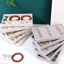 New Upgraded 3-Layer Dust-Proof Acrylic Jewelry Storage Box, Modern Rectangular Desktop Display And Storage Jewelry Box - Grey - View 8