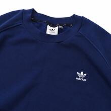 adidas Originals Trefoil 小標刺繡圓領套頭衛衣 藏青色基礎款 男款 - 寶藍色 - 查看 3