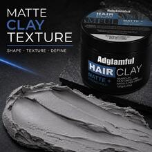Adglamful 120g Matte Hair Clay For Men, Rich In Honey And Glycerin, Non-Damaging Hair Styling, Natural Texture, Men's Hair Styling Clay - Mud - View 4