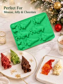1 buah Cetakan Kue Peri Natal, Cetakan Kue Cokelat Permen Berbentuk Kurcaci Liburan, Alat Pembuat Makanan Penutup Buatan Tangan DIY, Cocok untuk Pesta Natal, Dapur Rumah, dan Dekorasi Liburan - Hijau - View 3