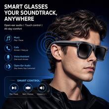 SENBONO Smart Glasses With 8MP HD Camera, Bluetooth Audio Eyewear With Built-In Speakers And Mic, Hands-Free Video Recording And Photo Taking, Compatible With IOS/Android For Men & Women - View 4