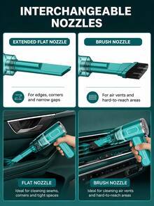 Wireless Home Vacuum Cleaner, Suitable For Home Cleaning, Car Cleaning, Pet Hair Removal, Multi-Functional Portable Mini Handheld Car Vacuum Cleaner, Suitable For Multiple Scenarios, And Includes Multiple Accessories. - Multicolor - View 10