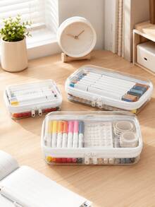 Travel Storage Bag, Can Store Toiletries And Cosmetics, Travel Storage Bag Set, Toiletries Storage, Zipper Box, Large Capacity Can Store Various Items - White - View 2