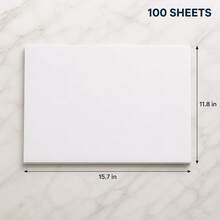 Kertas Panggang Tebal 100 Lembar, Ukuran 9 x 13 Inci dan 12 x 16 Inci, Kertas Anti Minyak, Kertas Perkamen Anti Lengket untuk Memanggang, Memasak, Membekukan, untuk Oven, Dapur, Pengukus, Freezer, Kue Pastry - Putih - View 10