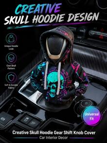 1 Buah Sarung Tuas Persneling Mobil Kreatif dengan Tudung, Pelindung Tuas Persneling Anti Keringat dengan Cetakan Lucu, Pelapis Lembut untuk Dekorasi Interior Mobil, Mudah Dipasang & Dicuci, Universal untuk Sebagian Besar Kendaraan - A - View 10