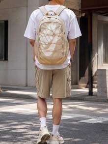 Unisex Lightweight Outdoor Backpack NIKE HAYWARD BKPK Student Commuter Laptop Backpack HJ8200-253 - Desert Khaki/Apricot/Light Earthy Brown - View 2