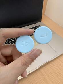 5 pares (10 piezas) de estuches para lentes de contacto de colores aleatorios (izquierdo + derecho), adecuados para el set de almacenamiento y viaje de lentes de contacto - Multicolor - Ver 7