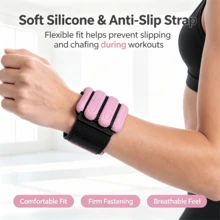 Silicone Weighted Wrist Ankle Weights, Adjustable Weight Bracelet For Swimming, Fitness, Pilates Training, Sports Energy Loop - A - View 6