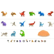 ZURU Dinosaur Era 5X Surprise Ball Blind Box – Multiple Mini Dinosaur Figures, Collectible Mystery Set, Surprise Display Collection - Multicolor - View 2