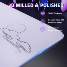 Mousepad Gaming Kaca Attack Shark CM05SE, Tekstur Nano-Mikro-Terukir, Permukaan Kaca Halus, Akurasi Tinggi, Pergerakan Cepat, Anti Gores, Alas Kulit PU Super Anti Selip, Ukuran Kecil (410*310mm) - View 7