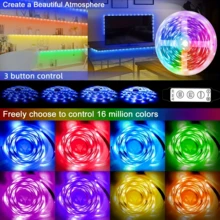 1 buah Lampu Strip LED RGB5050 5V dengan Antarmuka USB dan Pengontrol 3 Tombol, Lampu Dekoratif Latar Belakang TV Berwarna-warni, Cocok untuk Suasana Ruang Tamu dan Kamar Tidur - MultiWarna - View 5