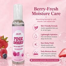 ZKZR Pink Berry Tone Brightening Body Spray, Even Skin Tone, Soothing & Moisturizing, Portable For Commute And Daily Use, Suitable For All Skin Types, Unisex Daily Skincare, 150ml - Hyaluronic Acid - View 4