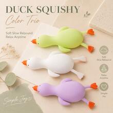 Tachimi 1pc Soft Duck Squeeze Stress Relief Toy, Cute Soft Animal Squishy Toy, Suitable For Teenagers, Desktop Play, Gift Bag And Party Favor - Multicolor - View 1