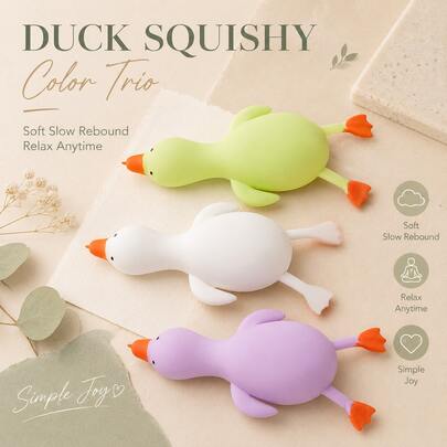 Tachimi 1 buah Mainan Pereda Stres Bebek Lembut yang Dapat Diremas, Mainan Squishy Hewan Lucu dan Lembut, Cocok untuk Remaja, Bermain di Meja, Hadiah, dan Suvenir Pesta