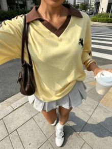 Women Midi Dresses - Màu vàng - Xem 4