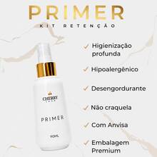 Primer Cherry Lash 90ml Extensão De Cílios Alongamento Retenção Cilios Fio Volume Maquiagem Adesivo - Tamanho Único - Visão 2