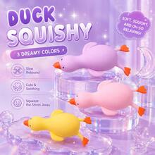 Tachimi 1pc Soft Duck Squeeze Stress Relief Toy, Cute Soft Animal Squishy Toy, Suitable For Teenagers, Desktop Play, Gift Bag And Party Favor - Multicolor - View 6