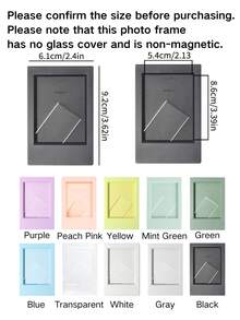Adecuado para marco de fotos vertical clásico mini, soporte de marco de fotos creativo minimalista y colorido, regalo para fiestas y vacaciones (no magnético) - Multicolor - Ver 7